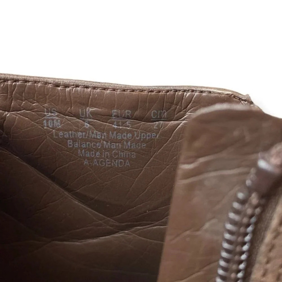 Franco Sarto Brown Leather Side  Zip Ankle Booties - Picture 10 of 10